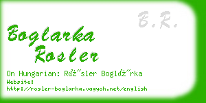boglarka rosler business card